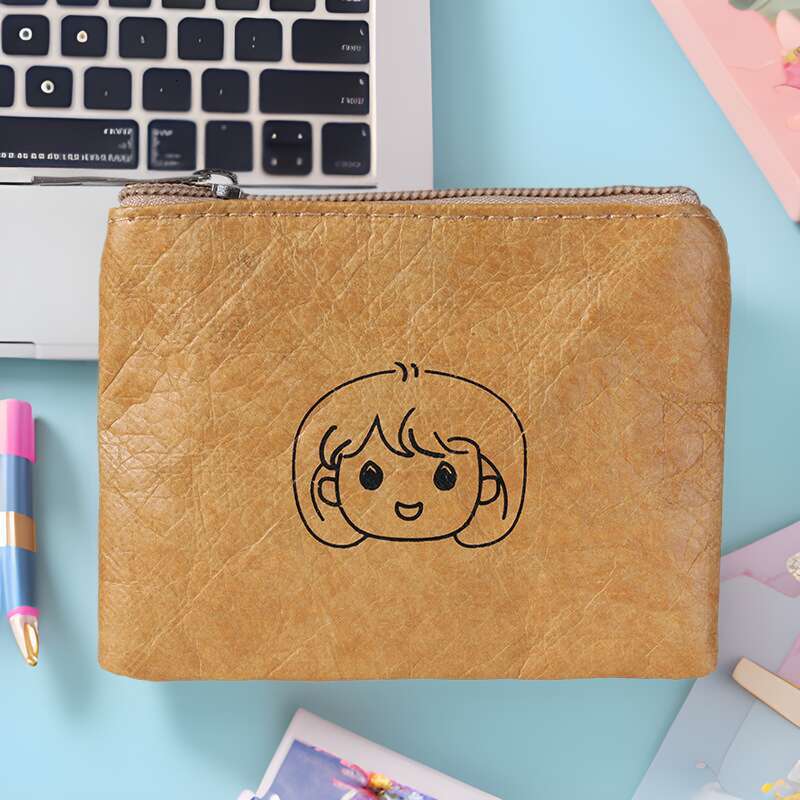 Mini Cute Portable Student Purse Key Earphone Coin Dupont Paper Storage Bag Small Card Holder