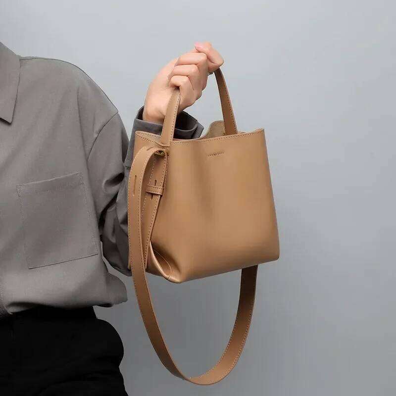 Designer Bucket Genuine Leather Crossbody Shoulder Bags For Women Sling Purses And Handbags Female Tote Bag Bolsa