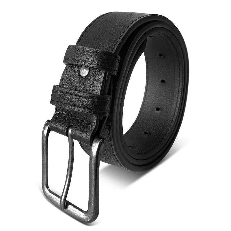 Mens Pu Leather Belt Jeans Classic Adjustable Metal Pom Buckle Belt For Men Gifts Business Leisure XJ250602