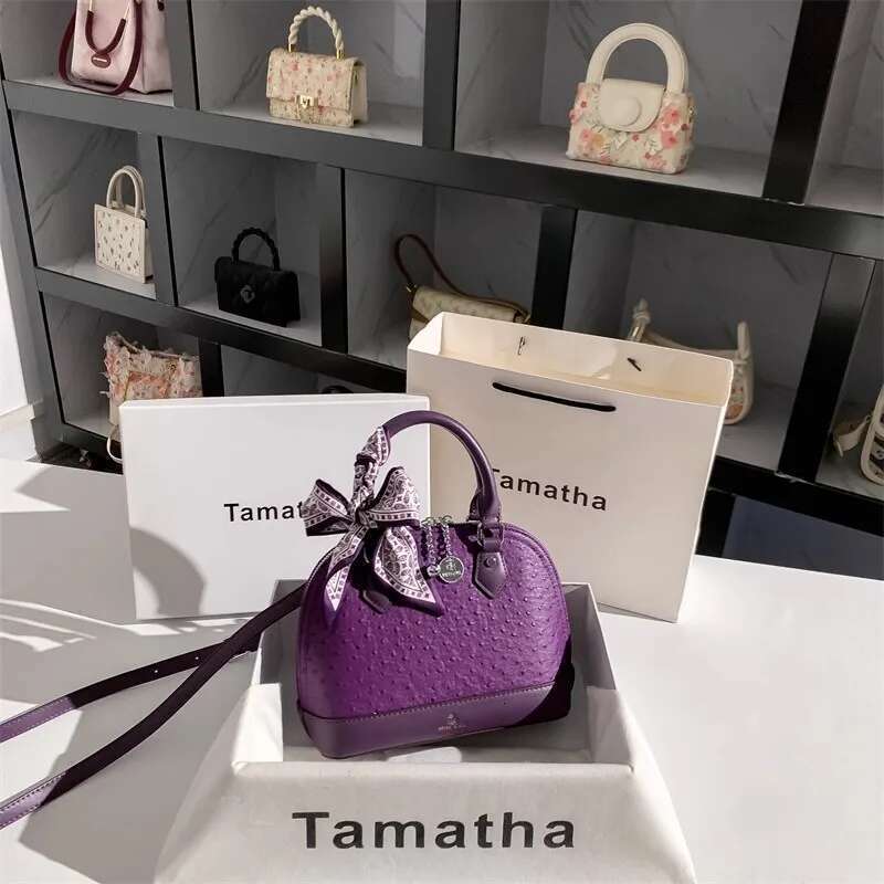 Purple Color Fashion Dots Shell High Quality Women Handbag Textured Shoulder Messenger Lady Purse Female Casual Bag