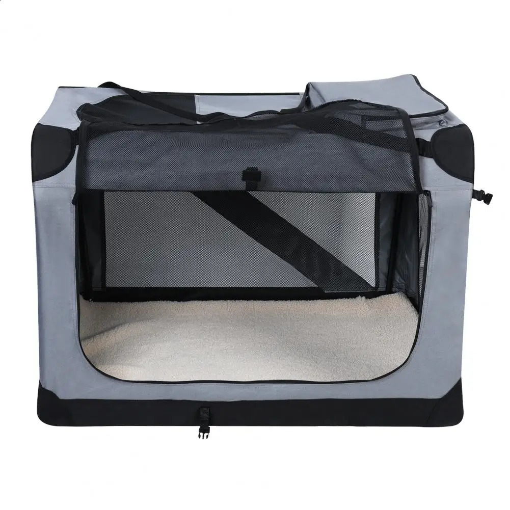 Portable Dog Bag Pet Car Travel Crates Vehicle Folding Soft Bed Collapsible Kennel House 250526