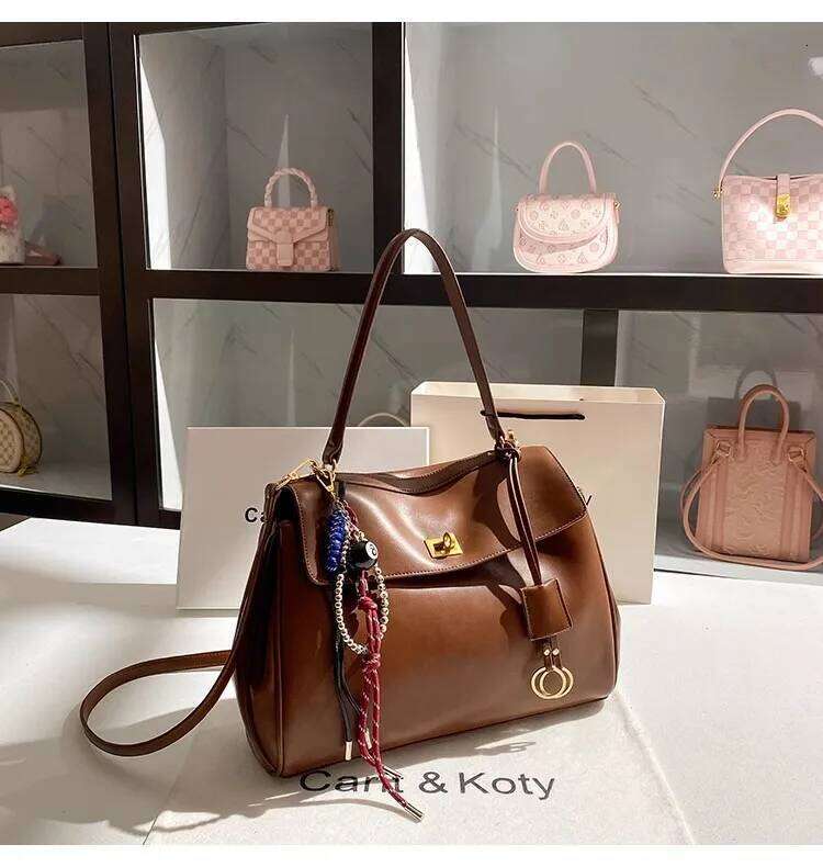 Large Capacity High Quality Fashion Bucket Textured Leather Women Handbag Lady Purse Shoulder Messenger Casual Tote Bag