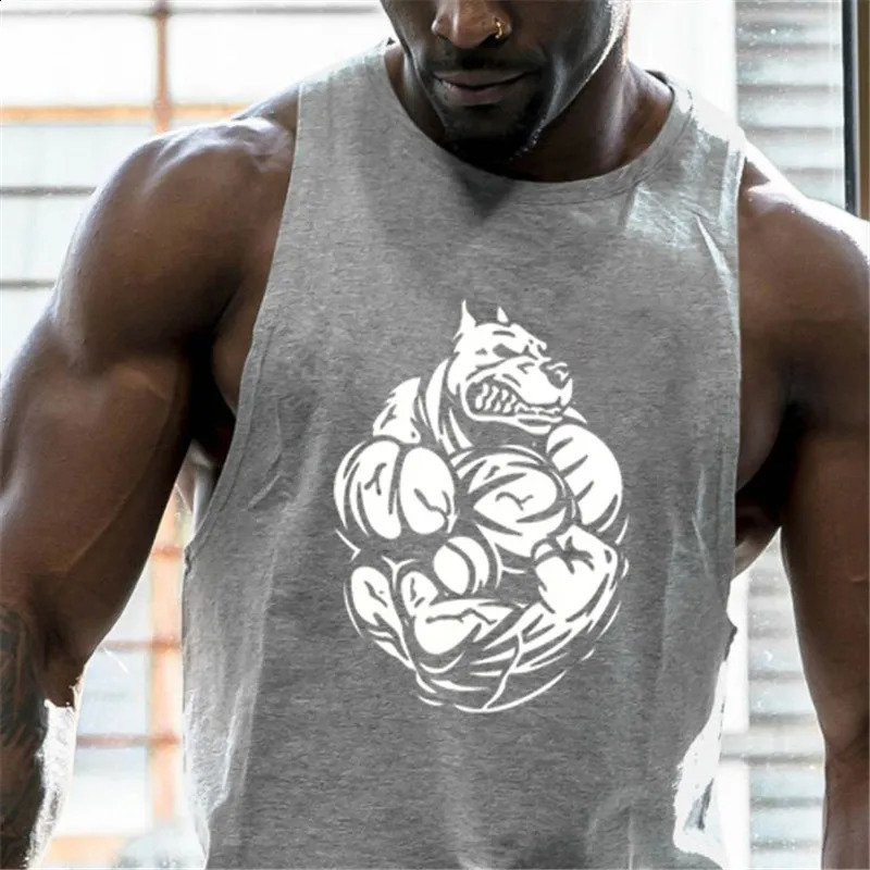 Sleeveless Sweatshirt Fitness Clothing Vests Muscular Man Singlet Men Gym Shirt Mens Clothes Top for Stringer Vest Tops 250527