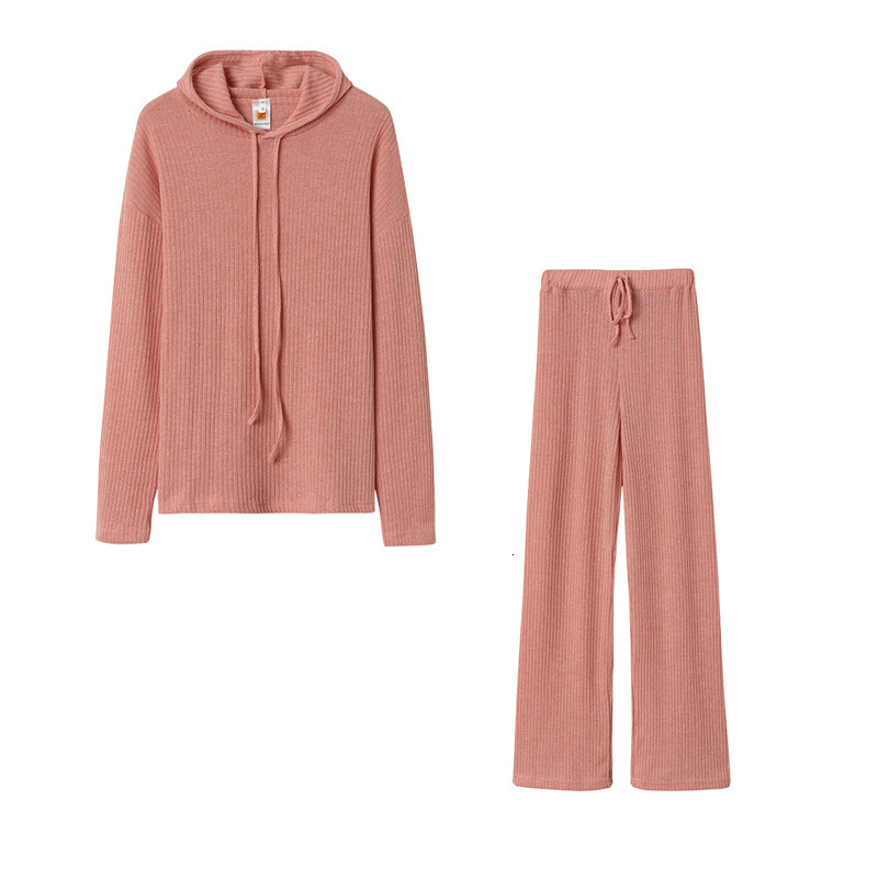 women's wear 9663 # 2024 Spring New Women's Long Sleeve Loose Hooded Casual Set