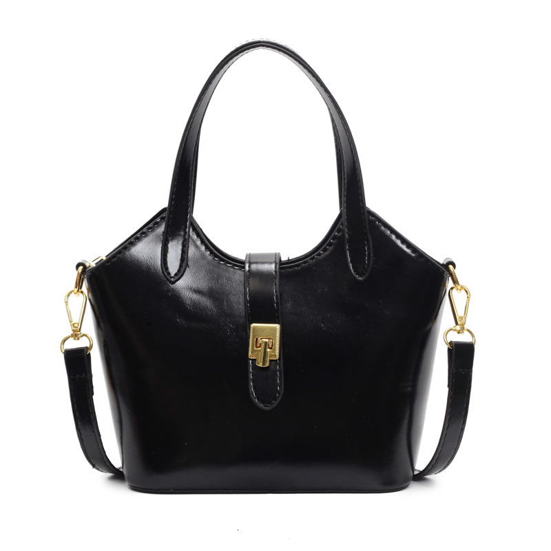 designer Korean Solid Color Large Capacity Handheld Bucket Bag for Women 2025 New Versatile Simple Crossbody Bag Casual Commuter Shoulder Bag