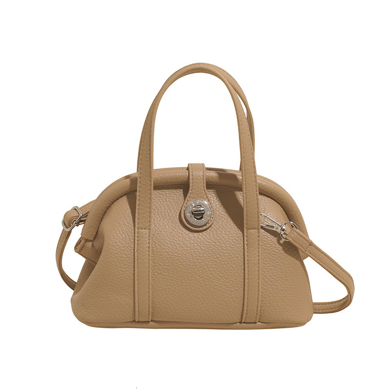 designer casual bag 2025 New High-End Handheld Boston Bag for Women Versatile Bowling Bag Single Shoulder Crossbody Shell Bag