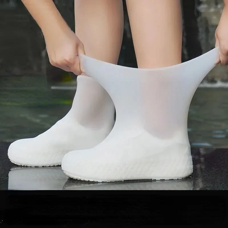 Rain Shoes Cover Waterproof Nonslip Thickened Wearresistant Latex Nondisposable Rainproof Portable Foot 250528