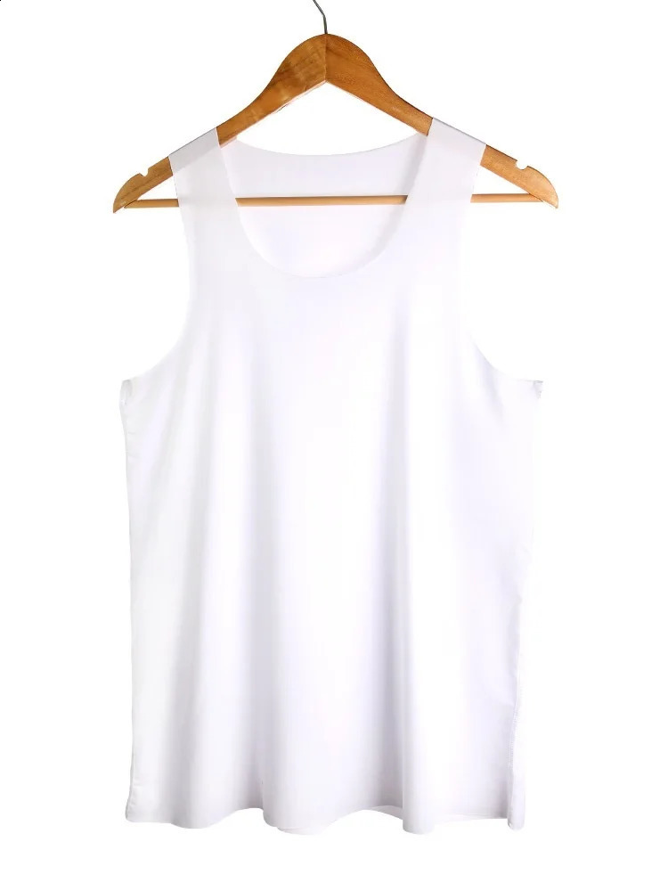 Mens vest Ice Silk seamless fitness summer slimfit breathable underwear Youth sports hurdle sleeveless undershirt 250527
