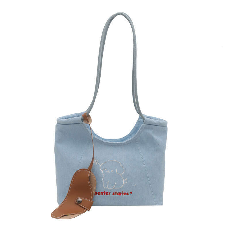 Korean Style Niche Puppy Large Capacity Tote 2025 Spring New Underarm Bag Casual Commuter Handbag Versatile