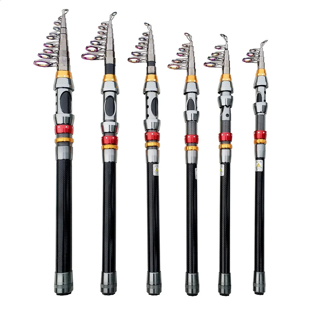 1836m Carbon Fiber Fishing Rod And Reel Combo Super Hard Telescopic Pole Spinning Kit Max Resistance 38kg Pesca 250530