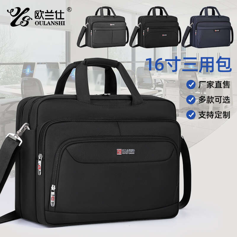 New Men's Laptop Portable Handbag Foldable Suit Shoulder Business Travel Crossbody Bag