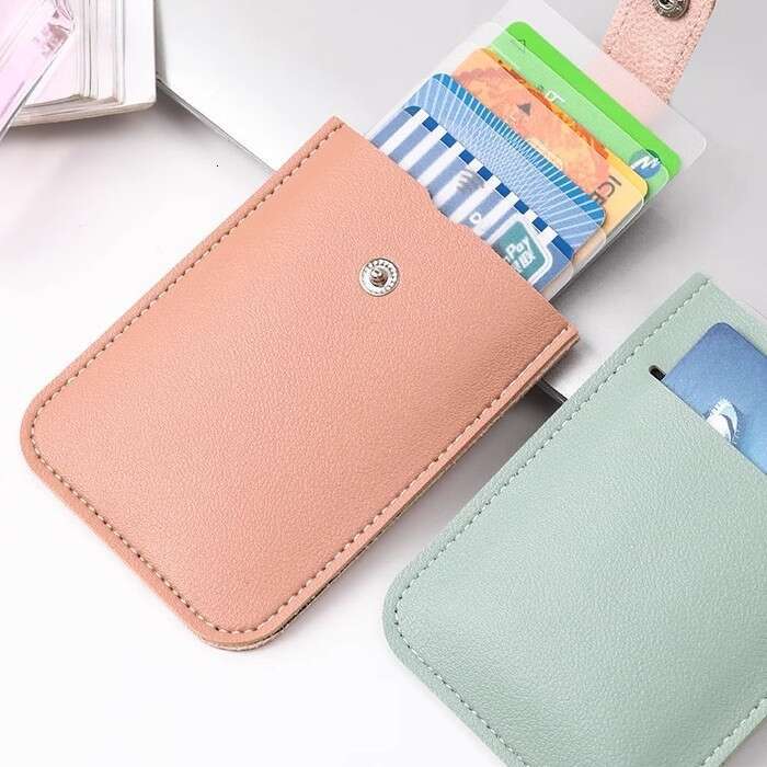 Pull-out Multi-card Slot Case Large Capacity ID Bank Holder Anti-degaussing Compact Ultra-thin Card Clip