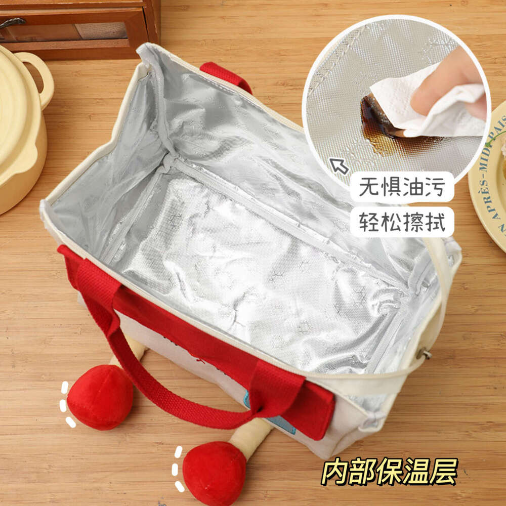 Thickened Handheld Box with Aluminum Foil, Small House Bento for Office Workers, Large Lunch Container, Portable High-Value Insulated Bag
