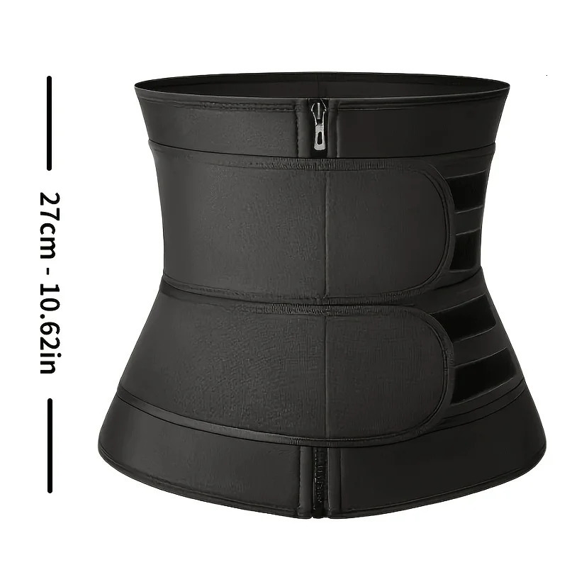 Dynamic Womens Waist Trainer Slimming Belt Sweating Adjustable Zipper Reinforced Body Shaping Waist Belt 250528