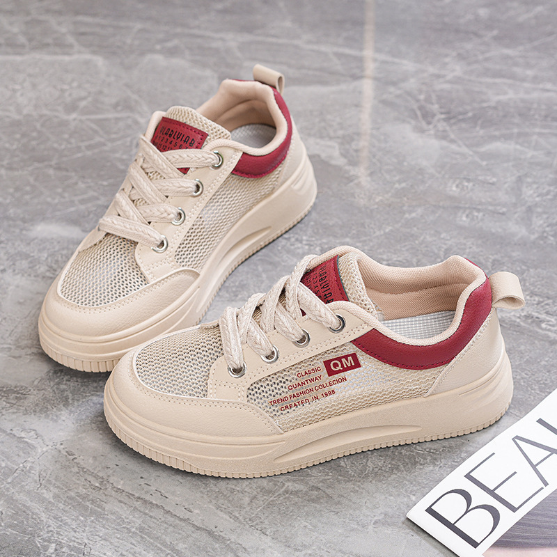 Women S New Summer Single White Shoes Casual Shoes Breathable Thin Flat Versatile Casual Mesh Sports Sneakers Ddmysaturn