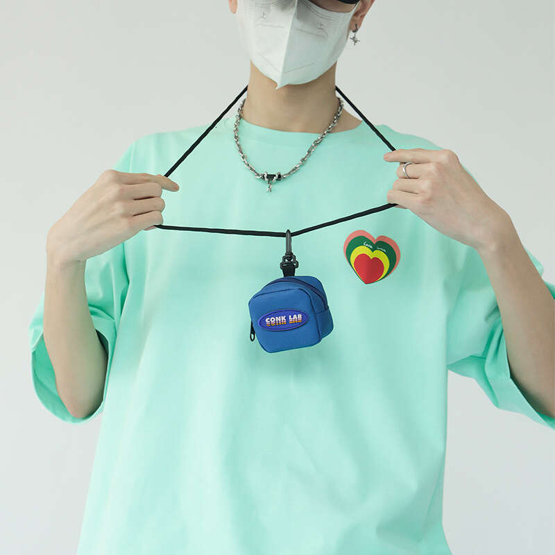 Headphone Neck Mini Coin Purse Card Holder Key Crossbody Men's Trendy Decorative Small Hanging Bag Women's Ins