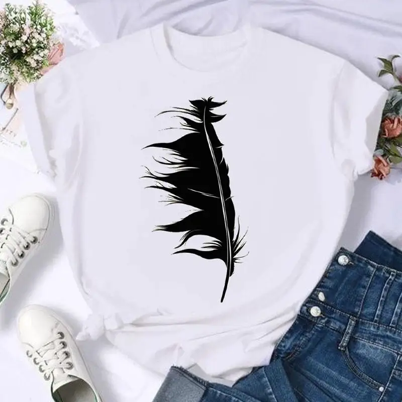 Short Sleeve Butterfly Bow Sweet Flower Fashion Summer Women Print T Shirt Female Casual Top T-shirts Cartoon Graphic Tee T-Shirt