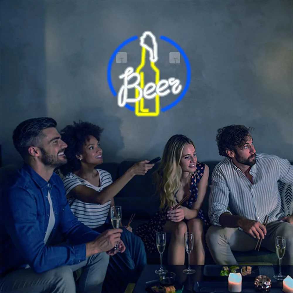 Beer Neon Light LED Beer Neon Signs Beer Neon Light for Bar Club Gaming Room Home Wedding Birthday Party Decor Sign Gift XJ250602