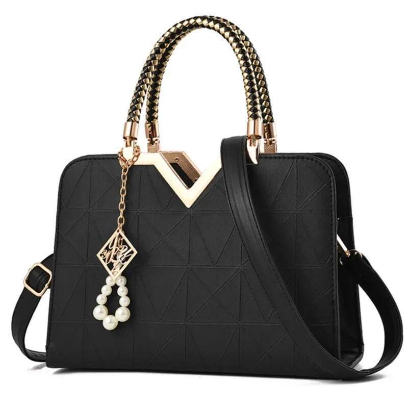Women Handbag Patchwork Shoulder Messenger Office Work PU Leather Female Bag Ladies Fashion Elegant