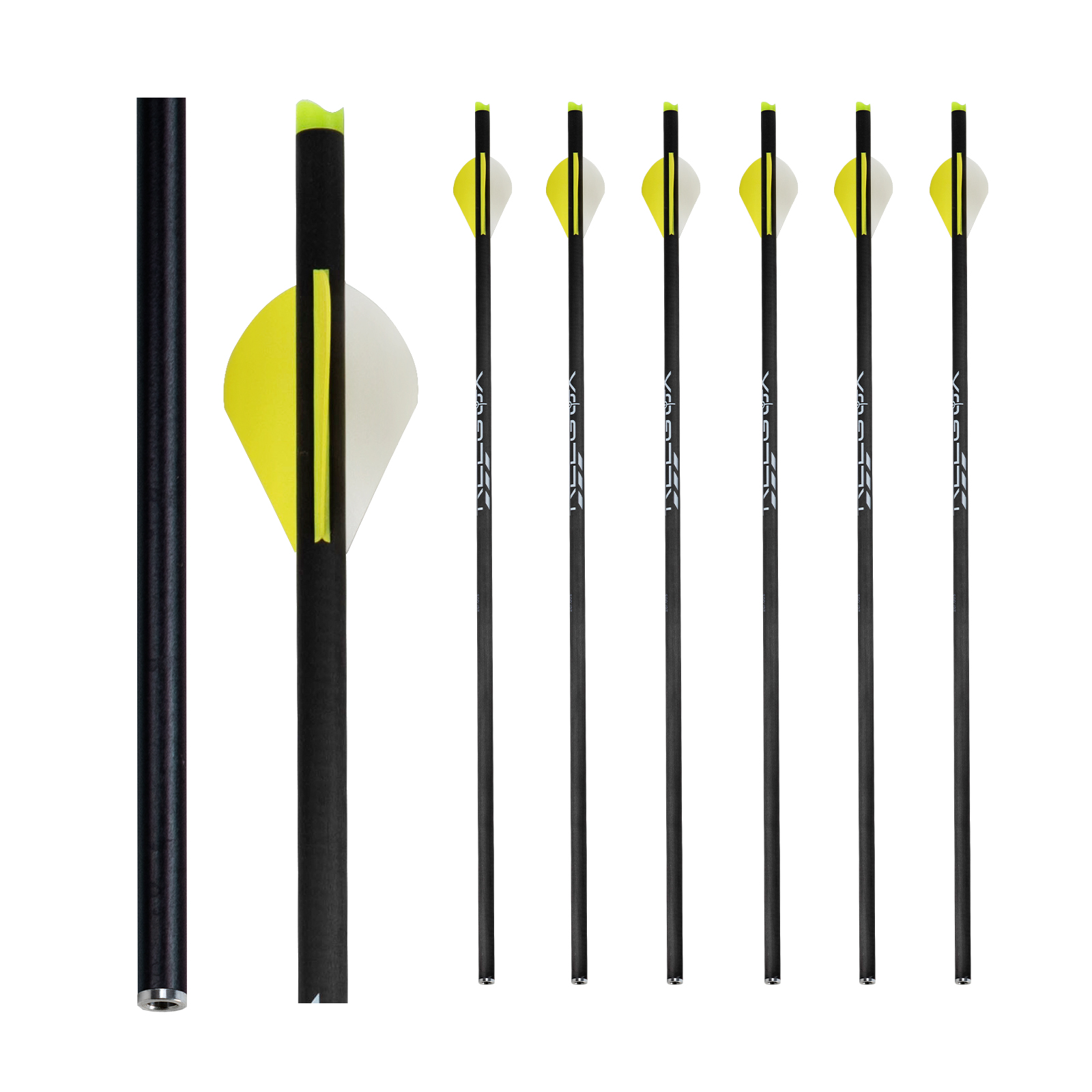 Crossbow Arrows 20 inch without Arrowheads Crossbow Bolts Hunting Carbon Arrows for Crossbow Half-Moon Nocks Archery Practice Training Arrows(Pack of 