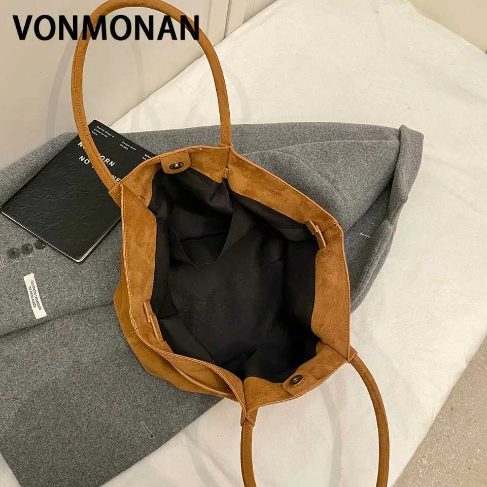 Large Nubuck Leather Tote Bags Ladies Shoulder Bag for Women Autumn Winter New Korean Fashion Y2K Retro Handbags and Purses W250602