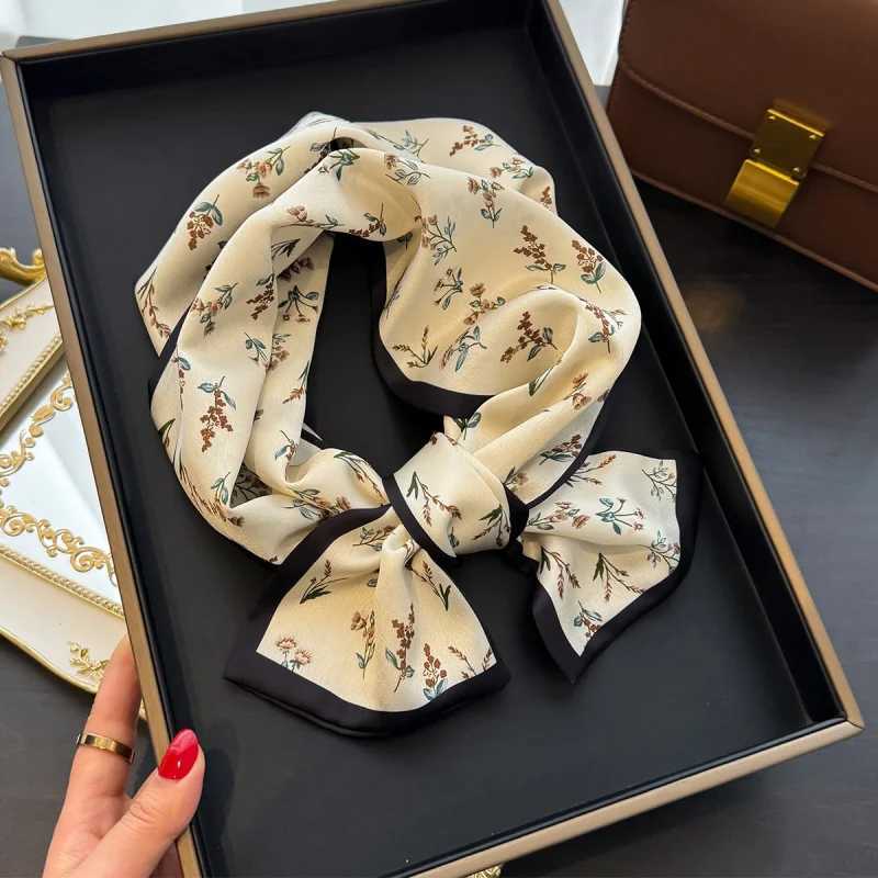 Hot Sales Spring New Light Thin Soft Silk Scarf Ladies Trendy Fashion All-Matching Scarf Student Fresh Neck Warmer Flowers Scarf W250602