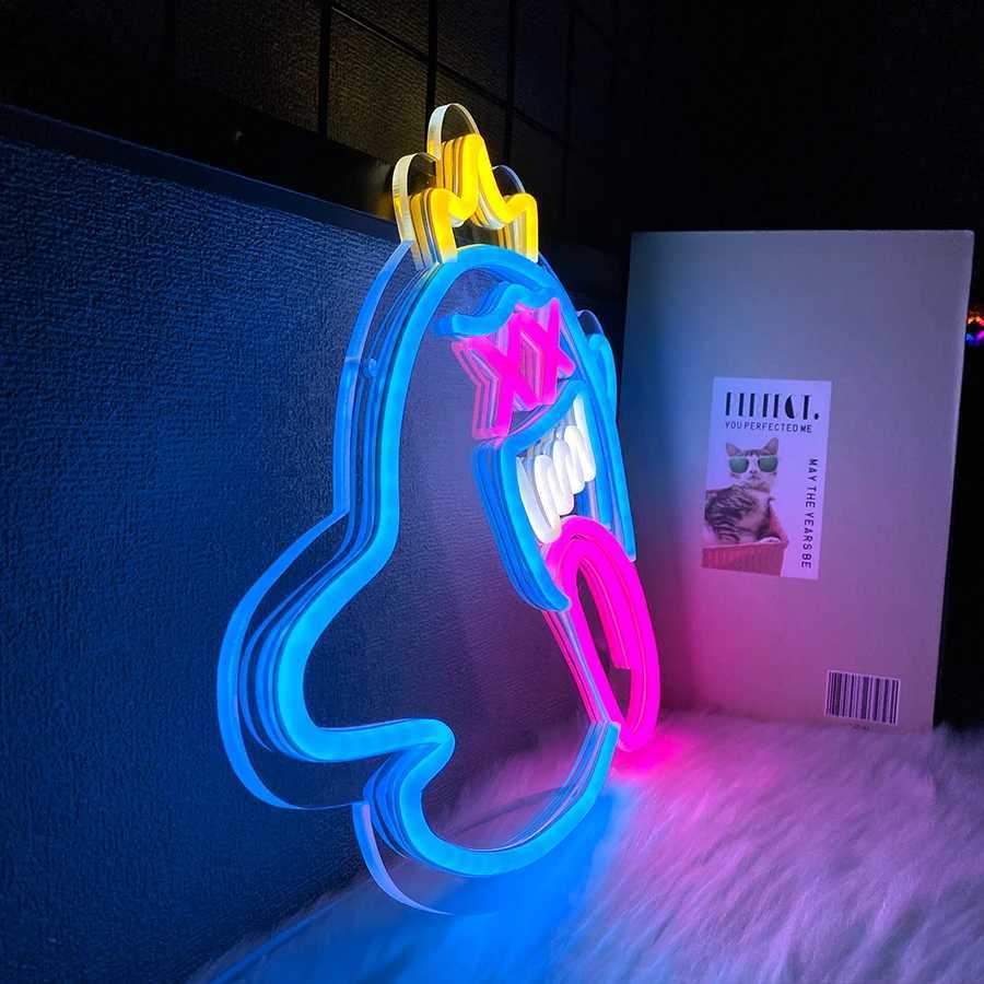 Ghost Led Neon Sign Retro Arcade Wall Aesthetic Operation Light Usb Powered Used For Bar Club Game Room Family Party Decor XJ250602