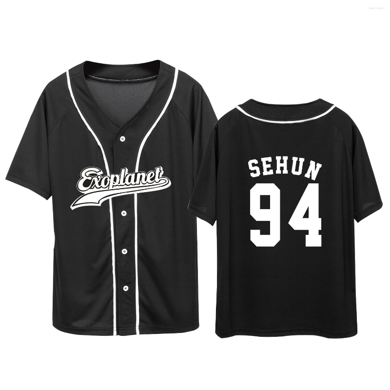 Men's T Shirts Cardigan Buttons Baseball T-shirt Short Sleeve Graphic Tees