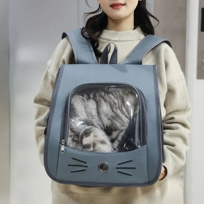 Pet Cat Bag Cat Backpack Outdoor Breathable Portable Shoulders Bag for Cats Small Dogs Transport 250526