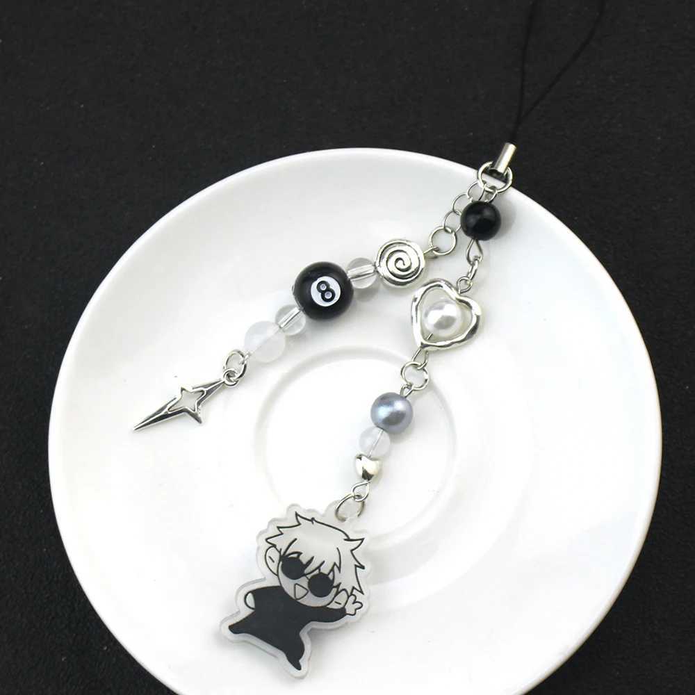 Anime Keychain Cosplay Geto Suguru Satoru Gojo Matching Jujutsu Phone Charm Accessory Pendant Keyring Bag Jewelry Gift XJ250602