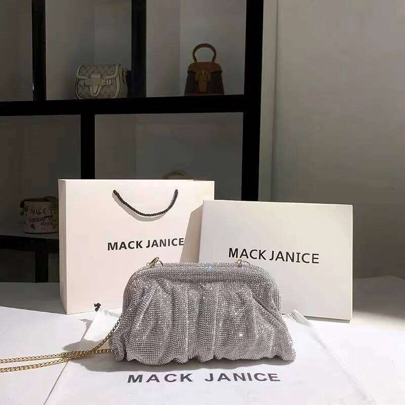 Designer Glitter Shiny Rhinestones Dia Evening Women's Handbag Wedding Party Clutch Purse Shoulder Crossbody Bag