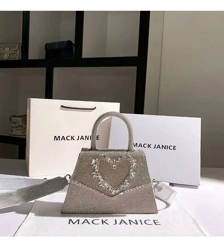 Wedding Party Clutch Purse Designer Glitter Shiny Rhinestones Dia Evening Women Handbag Shoulder Messenger Bag