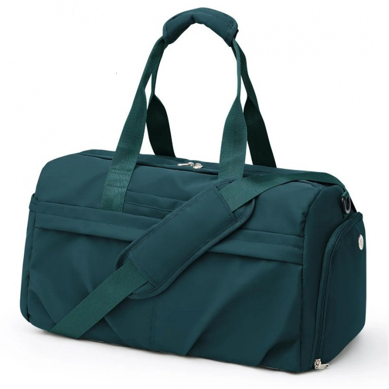 Gym Shoe Compartment Sports Duffel Waterproof Travel Carry Bag Yoga with Trolley Cover