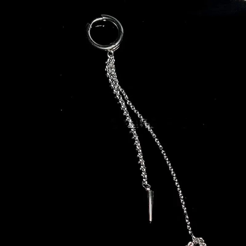 1PC Stainless Steel Lip Piercing with Chain Linked Earring Okazaki Shinichi Anime Styel Labret Earring Hoop 2 In 1 Body Piercing 250530
