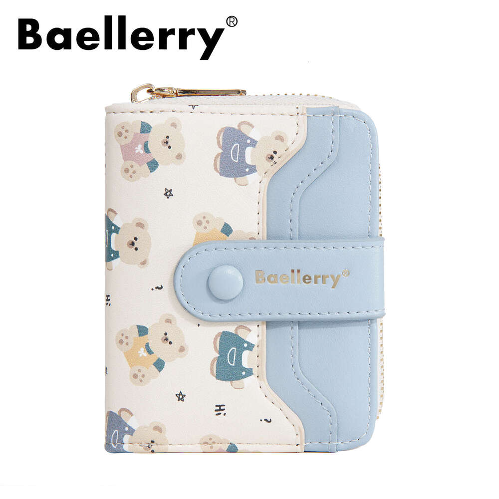 New Bear Cartoon Zipper Coin Purse Card Holder Integrated Student Women's High-end Wallet