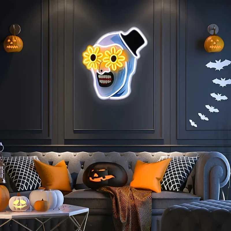 Scary Neon Lights Weird Decoration LED Lights USB Dimmable Hung on The Door Wall and Balconies Suitable for Friends GiftsXJ250602