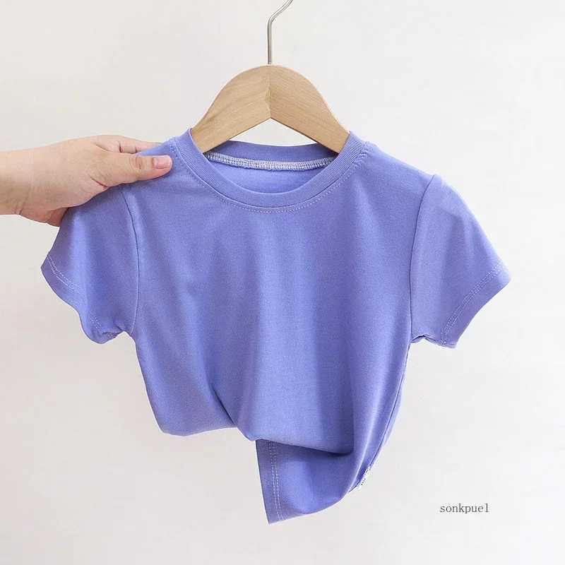 0-9Years Kids Clothing Summer Infant Baby Boys Cotton Short Sleeve Kids Girls Breathable Casual T-shirts Fashion Girl Tops T250603