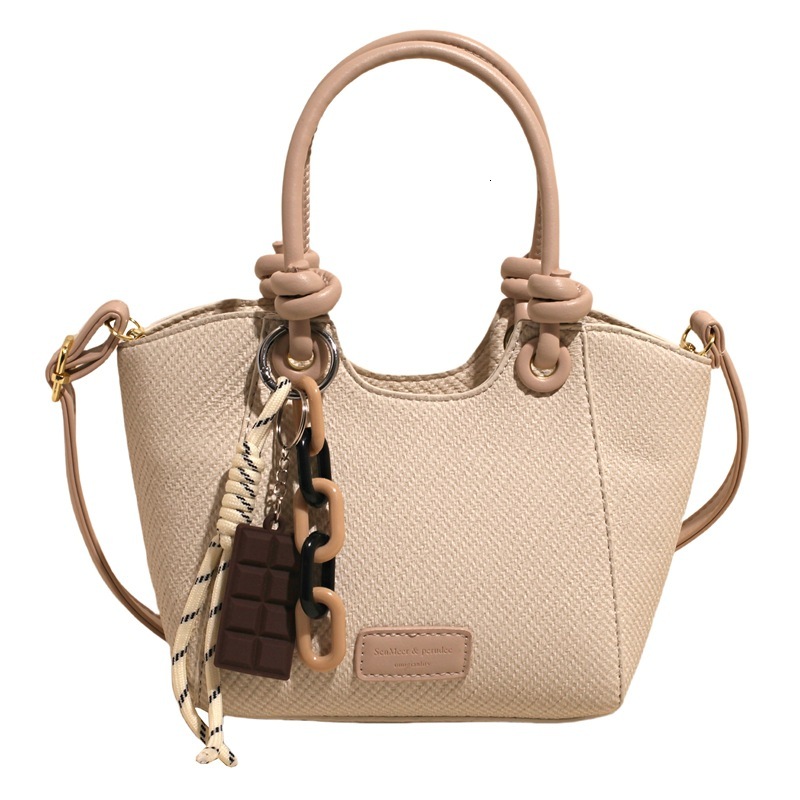 designer Trendy Fashion Handheld Bucket Bag for Women 2025 New Commuter High-end Woven Pattern Fashion Single Shoulder Crossbody Bag