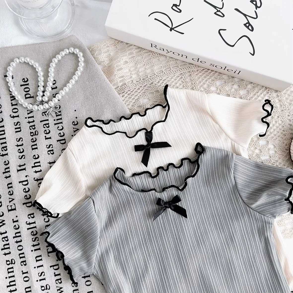 2025 New Baby Short Sleeve T Shirts Solid Versatile Infant Casual Tees Breathable Cotton Tops Loose Toddler Boy Girl Clothes T250603