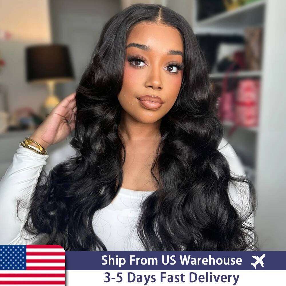 13x4 13x6 Body Wave Wigs 32 36 Inches Lace Front Human Wig Pre Plucked With Baby Hair For Women 200 Density