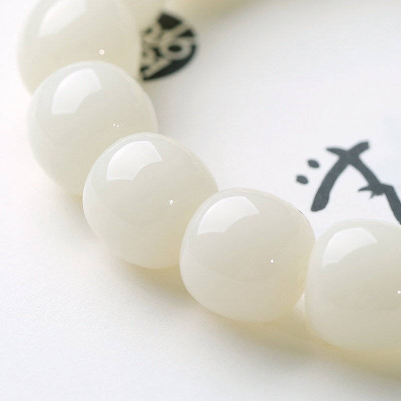Natural Bodhi white jade Bodhi root bracelet,Bodhi Seed,wuxing implied meaning Wisdom Integration, Cosmic Alignment