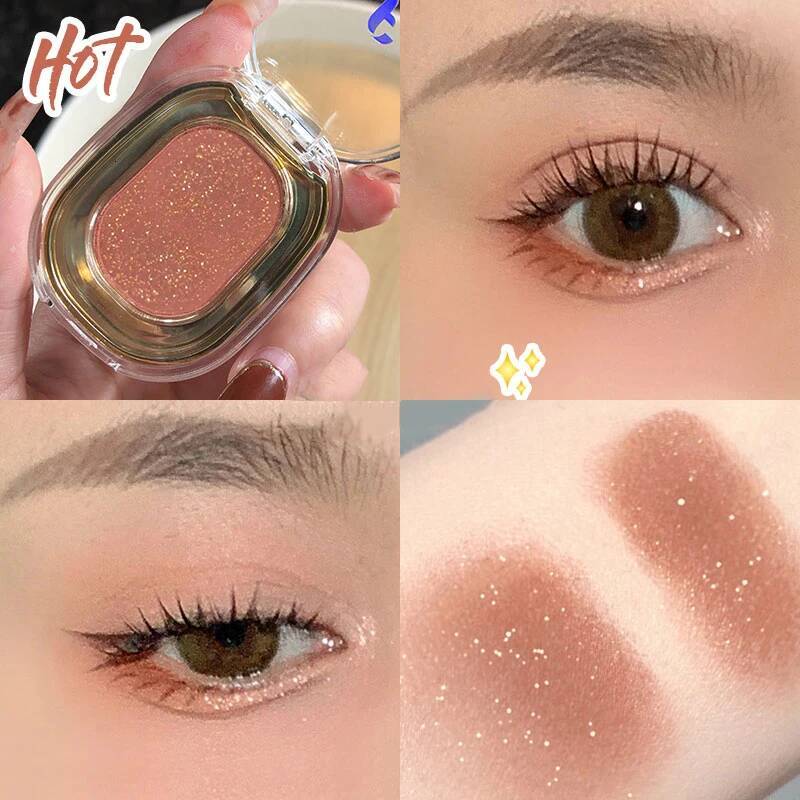 aron Grey Eyeshadow Palette Matte Shimmer Eye Shadow Base Makeup Earth Brown Pigment Blush Contour Powder Single Color Palet