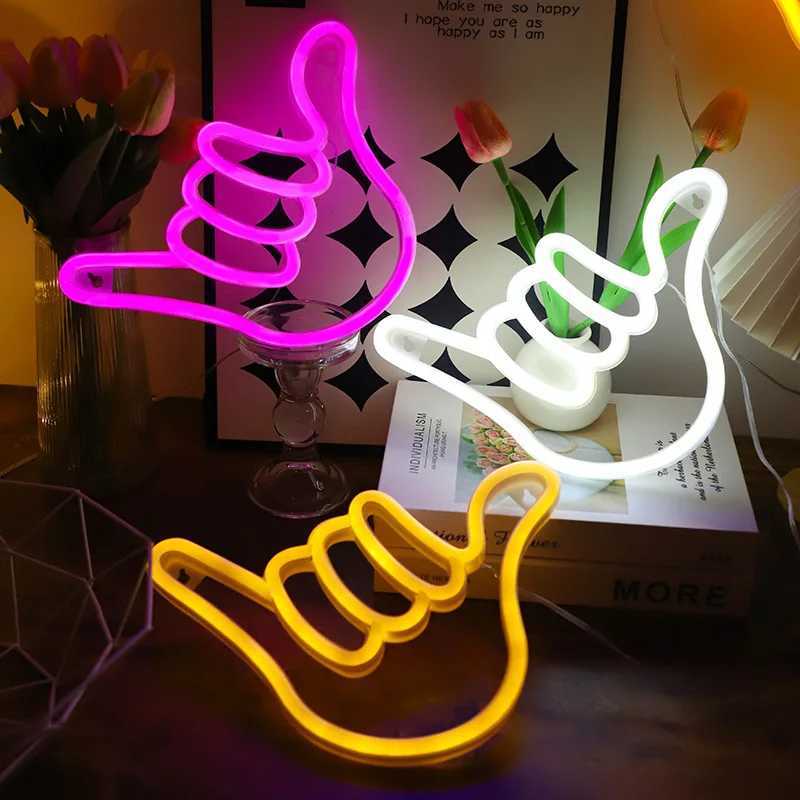 Fingers Alien Neon Lights Artistic LED Ornaments Lights USB/battery Powered Holiday Parties Bars Rooms Night Sign Light 305 XJ250602