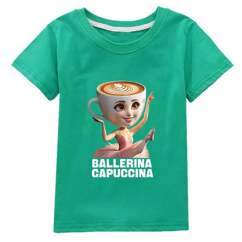 Ballerina Little Nun Italian Brainrot Funny Boys Cotton T Shirt Summer Fashion Girls Short Sleeve Tee Shirt Kids ClothesT250603