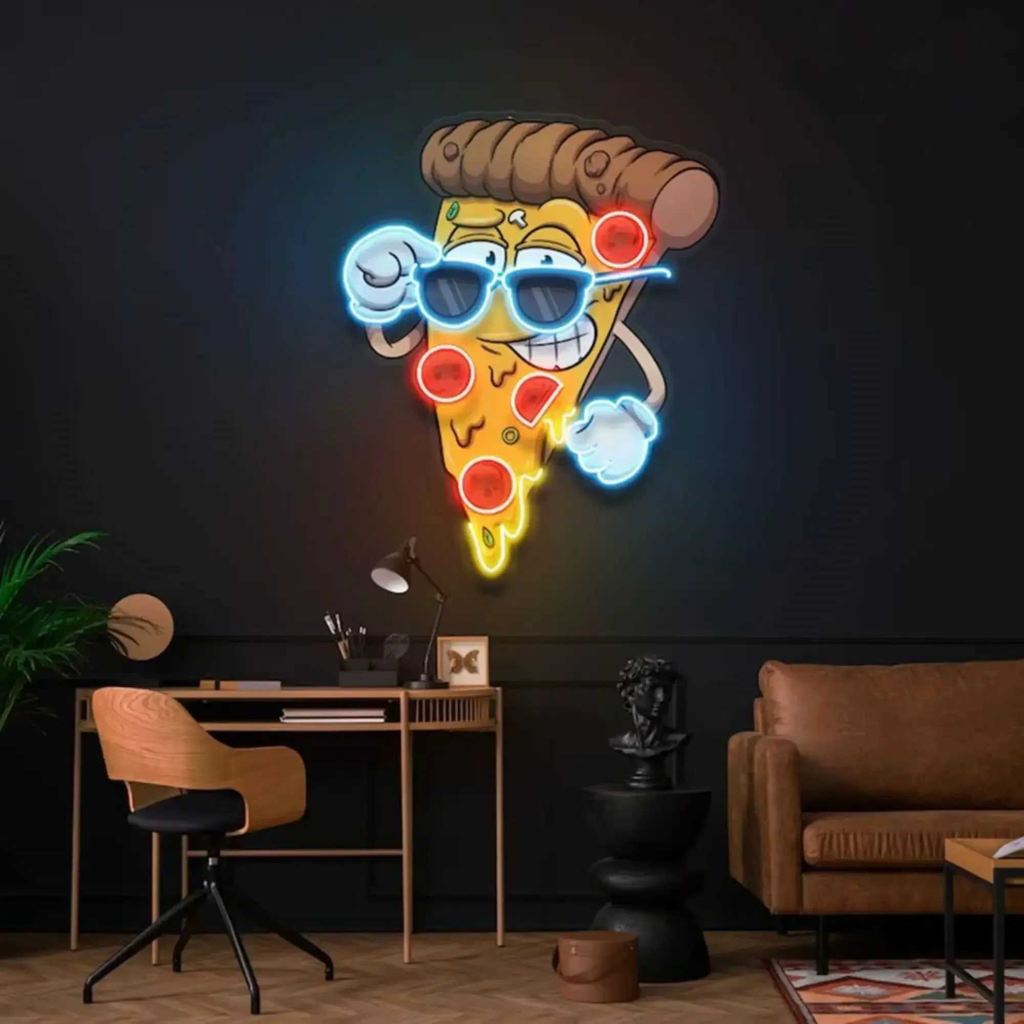Pizza Neon Sign for Wall Decor USB LED Neon Light Sign Beer Pub Bar Pizza Store Restaurant Business AD Decor Birthday Gift PartyXJ250602