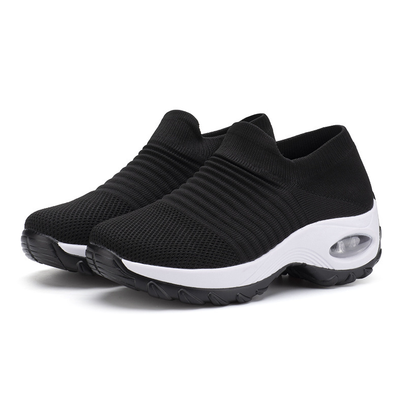 Plus Size High Elastic Breathable Casual Shoes Flyknit Spring Autumn Sports Casual Shake Trendy Fashion Lightweight Sock Shoes For Women Ddmysaturn