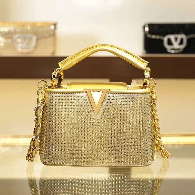 New European and American Retro Dia Set Fashion Women's Bag, Shoulder Crossover, Celebrity Same Style