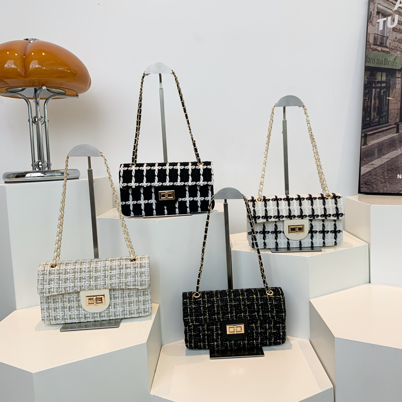 Top brand high-quality new free designer bag cross-border fashion texture shoulder bag new fashion chain slanted square bag new free designer bag