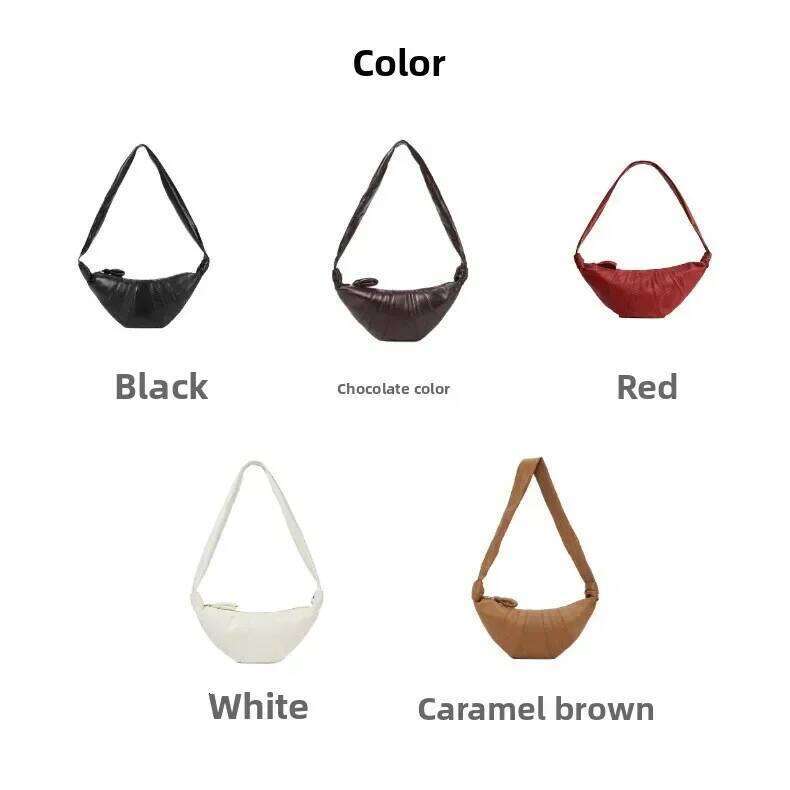 Croissant niche texture croissant dumpling buns, crossbody chest bags, Maillard fashionable and retro women's bags