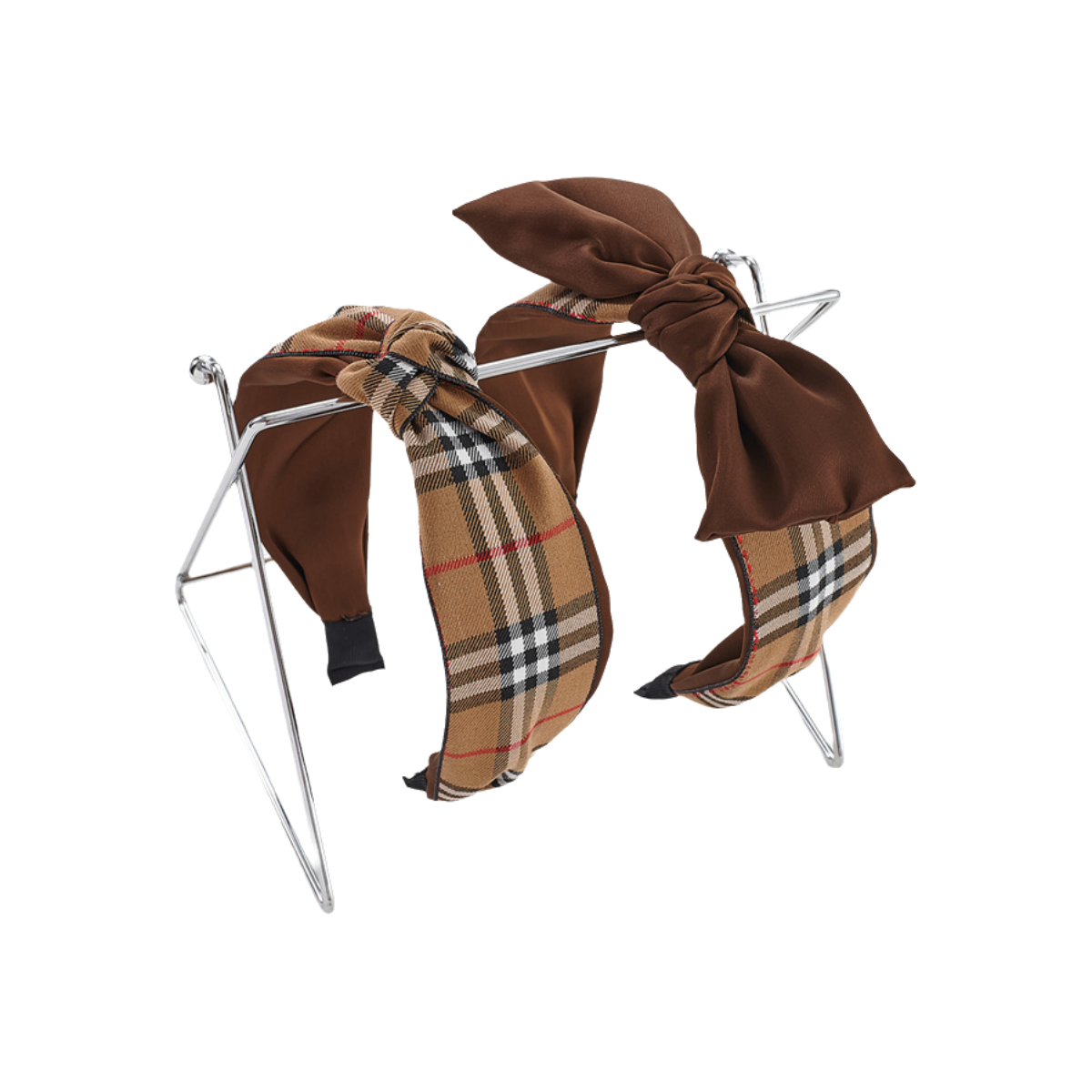 2025 retro college style temperament England plaid versatile temperament Yankee milk curry hairpin headband hair accessories female